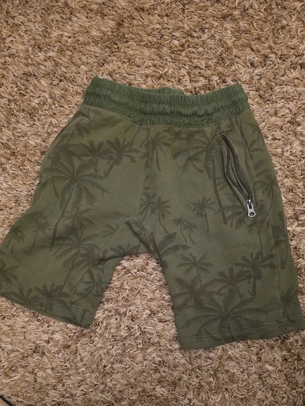 Kids Gap Olive Green Palm-Print Shorts sz 8